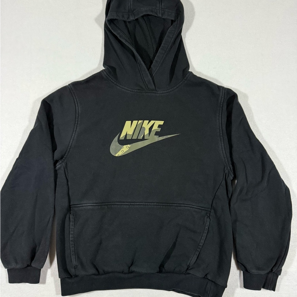 Nike Black and Camo Hooded Sweatshirt Youth Size XL VGUC